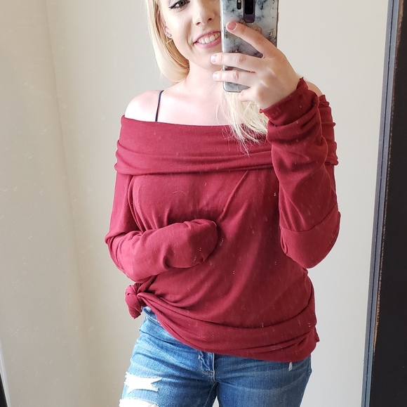 Tops - NWT Off Shoulder Asymmetrical Tunic